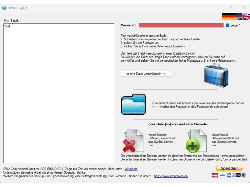 Screenshot von SWX-Crypt